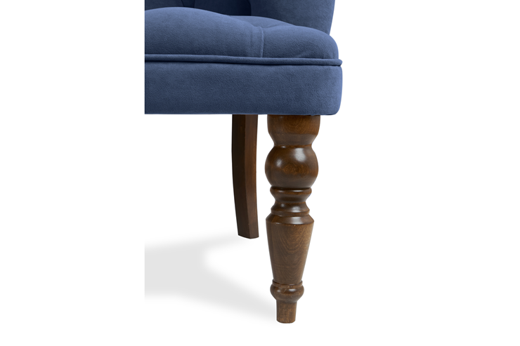 Прямой диван Бриджит синий ножки коричневые в Шахтах - изображение 4
