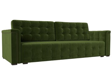 Прямой диван Лига-002 НПБ, Зеленый (Микровельвет) в Шахтах