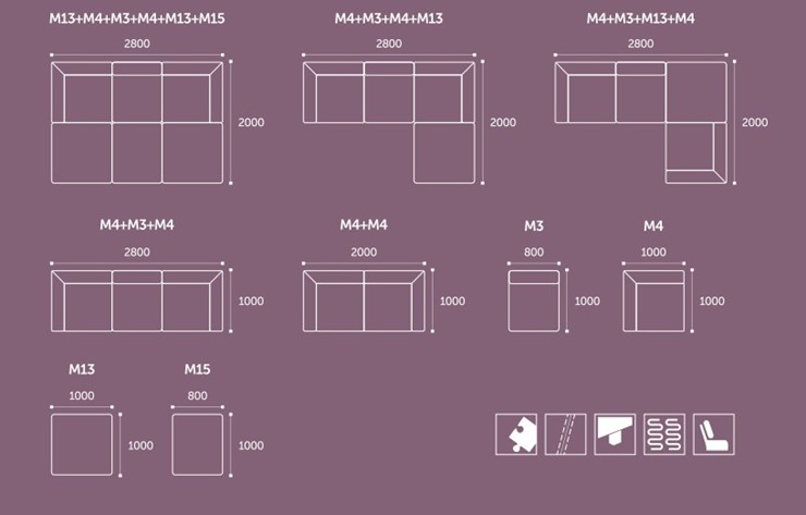 Модульный диван Олимп (м4+м4) в Шахтах - изображение 5