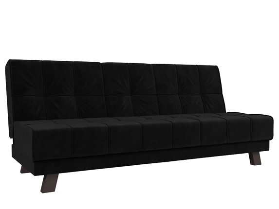 Прямой диван Винсент, Черный (велюр) в Шахтах - изображение