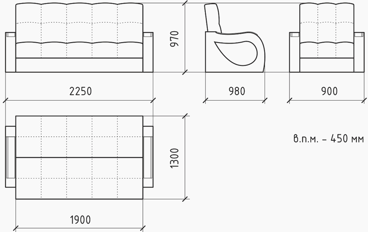 Прямой диван Лазурит 8 БД в Шахтах - изображение 5