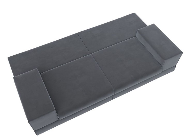 Прямой диван Лига-037, Серый (велюр) в Шахтах - изображение 3