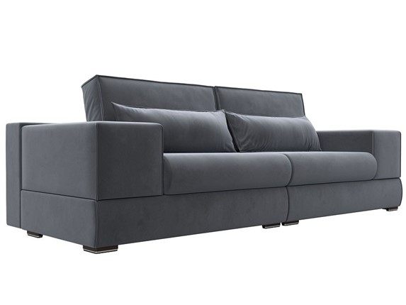 Прямой диван Лига-037, Серый (велюр) в Шахтах - изображение