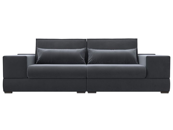 Прямой диван Лига-037, Серый (велюр) в Шахтах - изображение 8
