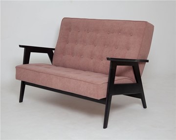 Прямой диван Ретро, двухместный (венге / RS 12 - розовый) в Шахтах
