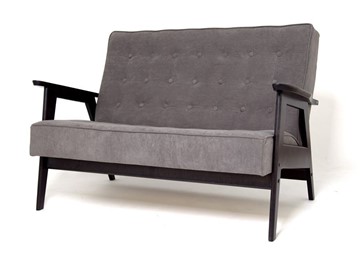 Прямой диван Ретро, двухместный (венге / RS 15 - темно-серый) в Шахтах