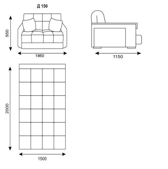 Прямой диван Турин 150 (НПБ) в Шахтах - изображение 6