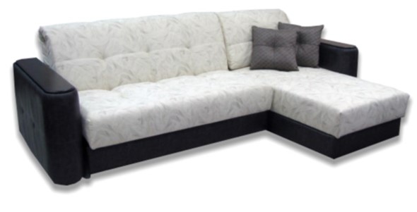 Угловой диван Аккордеон-1, 290 (круглые подлокотники) с коробом в Шахтах - изображение