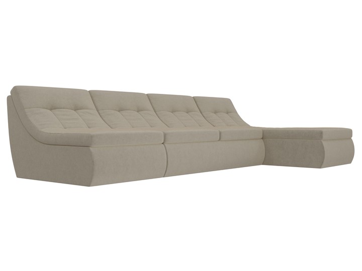 Модульный угловой диван Холидей, Бежевый (микровельвет) в Шахтах - изображение 3