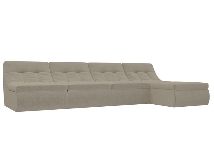 Модульный угловой диван Холидей, Бежевый (микровельвет) в Батайске - изображение