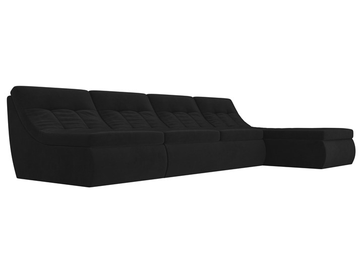 Большой модульный диван Холидей, Черный (велюр) в Шахтах - изображение 4