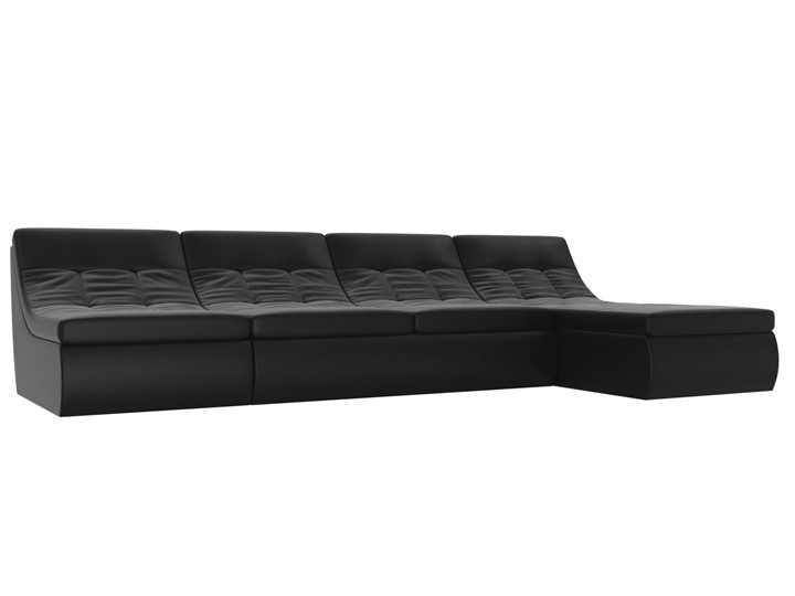 Большой модульный диван Холидей, Черный (экокожа) в Шахтах - изображение