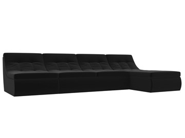 Большой модульный диван Холидей, Черный (микровельвет) в Таганроге
