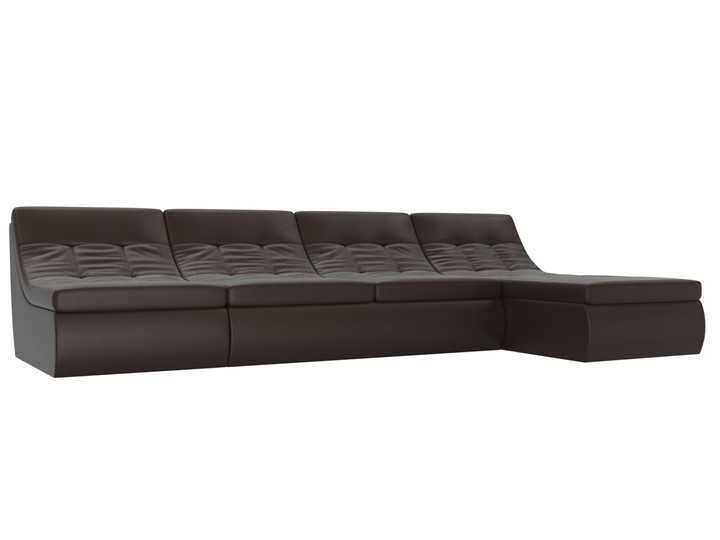 Модульный угловой диван Холидей, Коричневый (экокожа) в Шахтах - изображение
