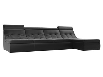 Большой модульный диван Холидей люкс, Черный (экокожа) в Шахтах