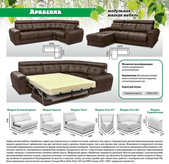 Модульный диван Арабелла в Шахтах - изображение 5