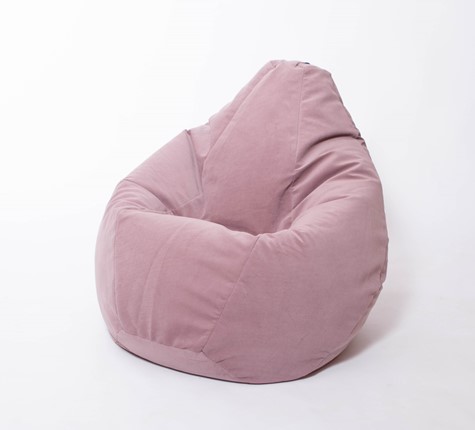 Кресло-мешок Груша большое, велюр однотон, пыльная роза в Шахтах - изображение