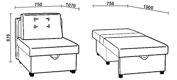 Кресло-кровать НЕО 61М в Батайске - предосмотр 2