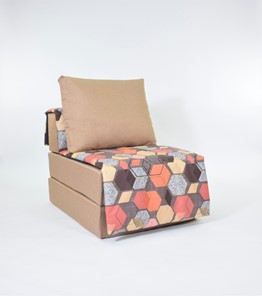 Бескаркасное кресло-кровать Харви, песочный-геометрия браун в Батайске