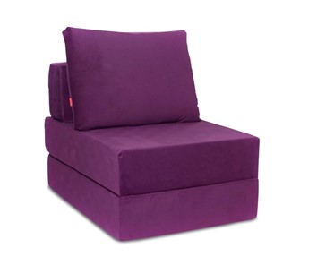 Кресло бескаркасное Окта, велюр фиолетовый в Таганроге