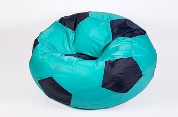 Кресло-мешок Мяч большой, бирюзово-черный в Таганроге