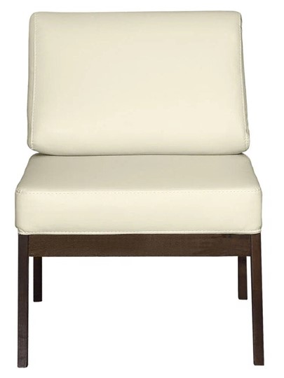Мягкое кресло Массив мягкое, экокожа крем, каркас орех в Шахтах - изображение 2