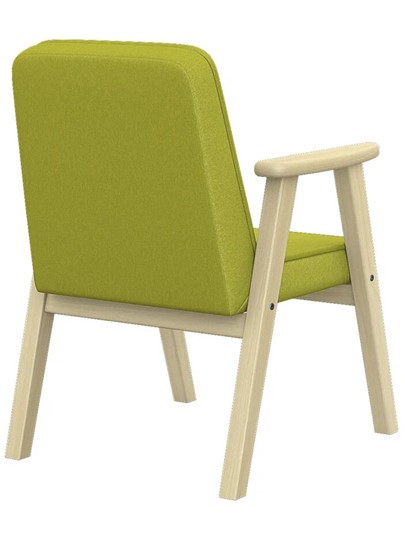 Кресло мягкое Ретро ткань лайм, каркас лак в Шахтах - изображение 2