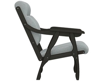 Мягкое кресло Вега 10 ткань серый, каркас венге в Шахтах - предосмотр 3