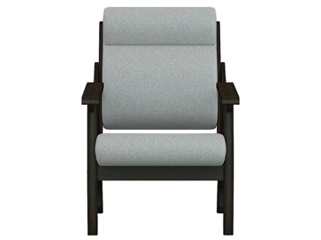 Мягкое кресло Вега 10 ткань серый, каркас венге в Шахтах - предосмотр 4