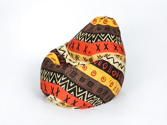 Кресло-мешок Груша среднее, жаккард, африкан в Батайске - изображение
