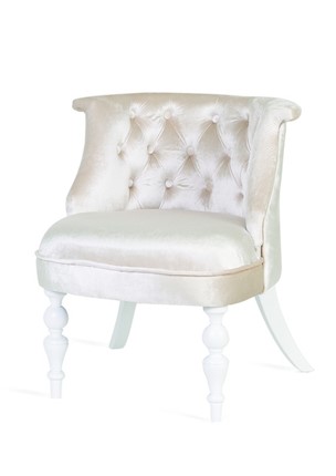Кресло Бархат (бархат №30/белая эмаль) в Шахтах - изображение