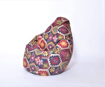 Кресло-мешок Груша малое, велюр принт, мехико графит в Таганроге