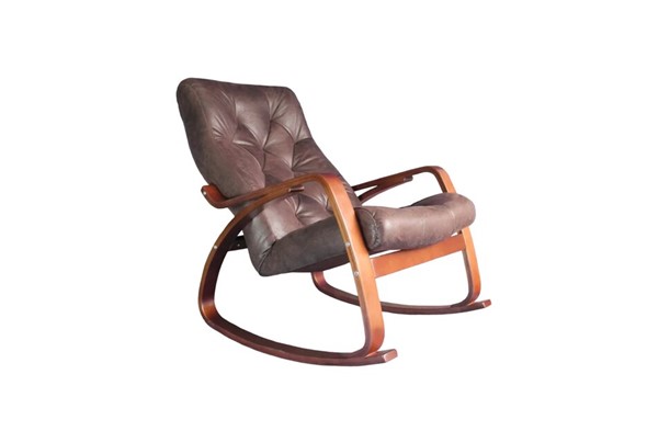 Кресло-качалка Гранд, замша шоколад в Шахтах - изображение