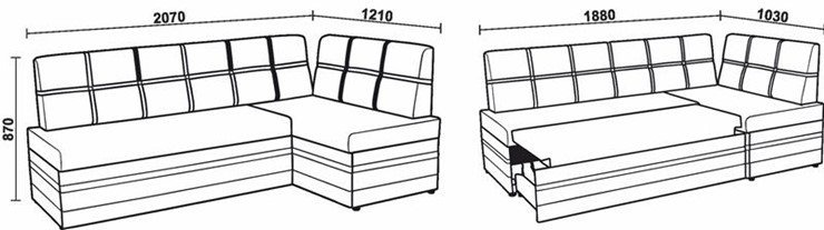 Кухонный диван НЕО КМ-06 ДУ с механизмом в Таганроге - изображение 5