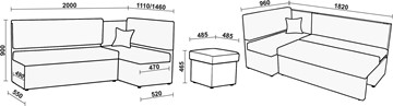 Кухонный диван Нео КМ 3 с механизмом 2000*1110 в Таганроге - предосмотр 20