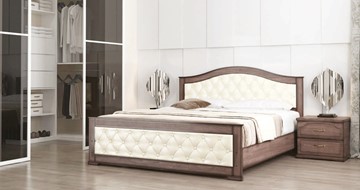 Спальная кровать СВ-Стиль Стиль 3, 160х200, кожзам, с основанием в Шахтах