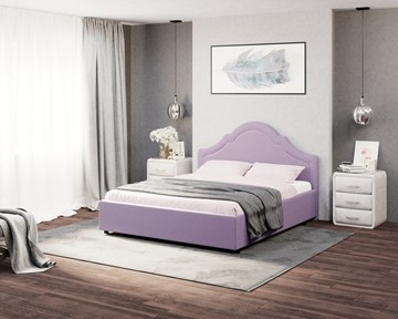 Кровать спальная Vintage 160х200, Велюр (Forest 741 Светло-фиолетовый) в Шахтах