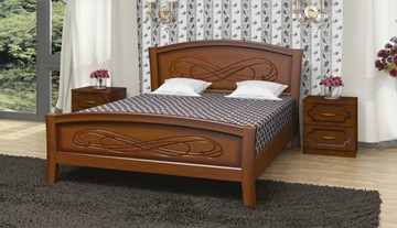 Кровать 1.5-спальная Карина-16 (Орех) 140х200 в Батайске