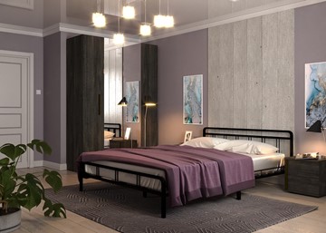 Кровать 1-спальная Леон, 900, черный в Батайске