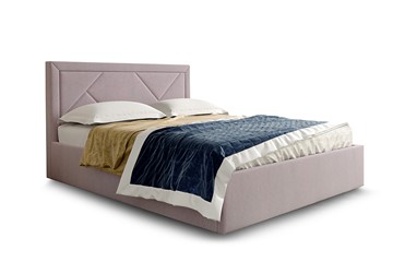 Кровать с механизмом 2-спальная Сиеста1400, Велюр Альба розовый в Шахтах