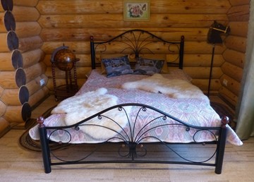 Двуспальная кровать Фортуна 2, 1600, черный/черный в Шахтах
