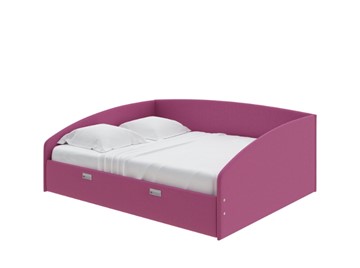Кровать 2-спальная Bono 160х200, Рогожка (Savana Berry) в Шахтах