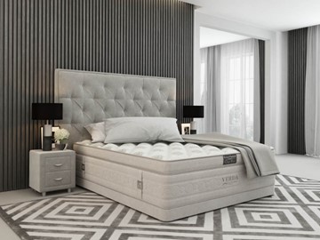 Кровать спальная Classic Compact/Basement 180х200, Флок (Велсофт Серый) в Шахтах