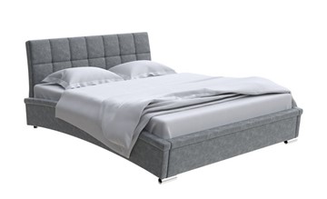 Кровать в спальню Corso-1L 200x200, Велюр (Gratta 4 Серый космос) в Шахтах