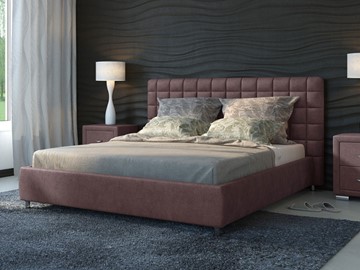 Кровать спальная Corso-3 160х200, Велюр (Лофти Слива) в Шахтах