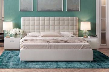 Двуспальная кровать Corso-3 200x200, Искусственная шерсть (Лама Лён) в Шахтах