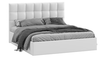 2-спальная кровать Эмбер тип 1 (Экокожа белая) в Шахтах