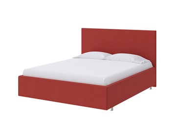 Спальная кровать Flat 200х200, Велюр (Forest 13 Красный) в Таганроге