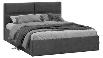 Кровать спальная Глосс Тип 1 (Микровелюр Wellmart Graphite) в Шахтах