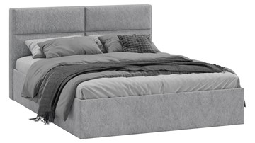 Двуспальная кровать Глосс Тип 1 (Микровелюр Wellmart Silver) в Шахтах